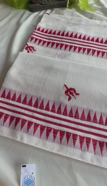 Soft Dhaniyakhali Pure Cotton Saree