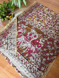 Kota Kalamkari Cotton Saree – Rustic Brown Narrative Pallu with Floral Elegance