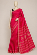 Pure Cotton Jamdani Needlework - Red