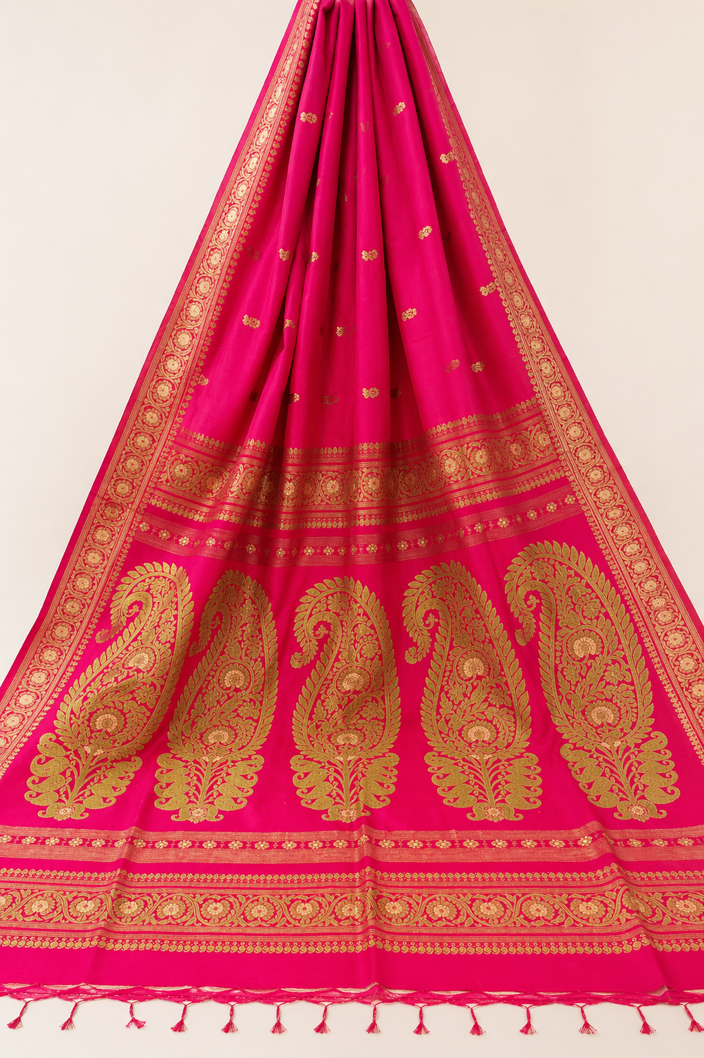 Baluchari Cotton Saree- Pink
